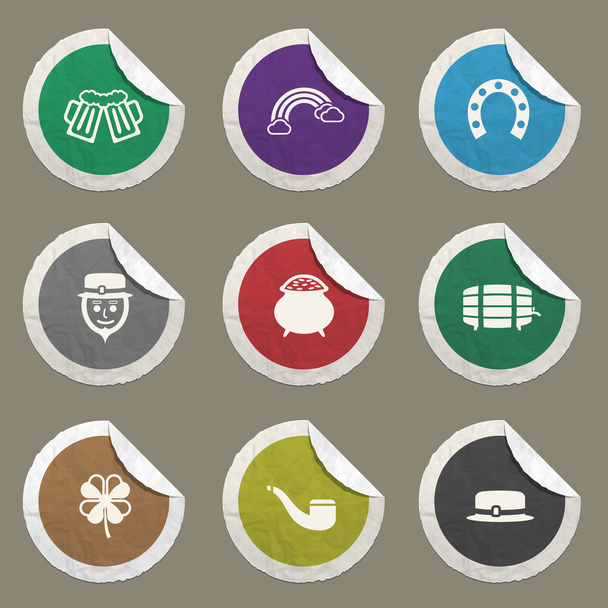 St Patricks day simply icons - Vector, Image