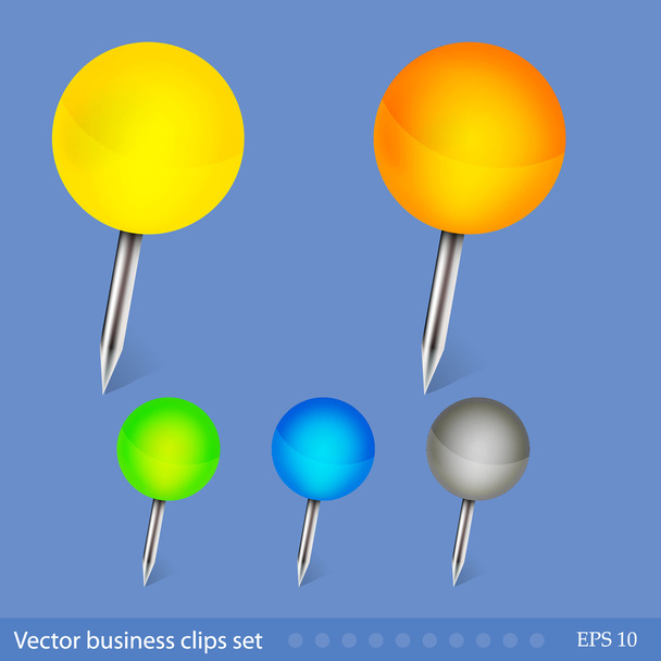 Vector business clips set. Easy to edit - ベクター画像