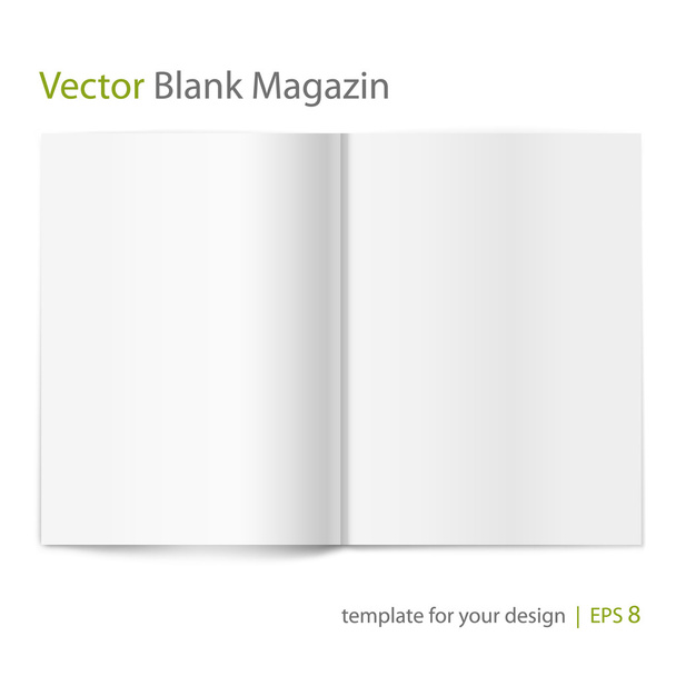 Vector blank magazine on white background. Template for design - Vector, Image