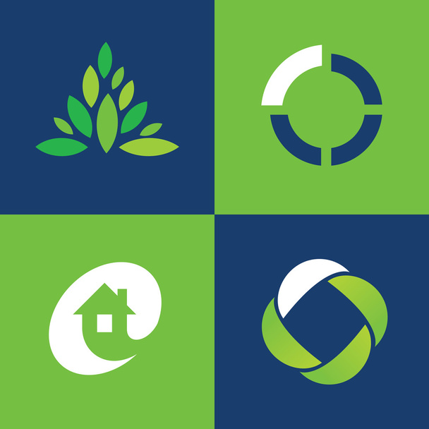 nature ecology icons - Вектор,изображение