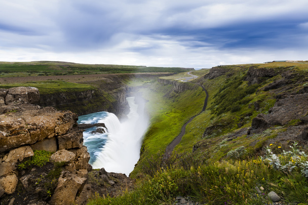 Gulfoss - Golden Waterfall in Southern Iceland - Photo, Image