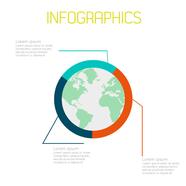 Earth infographic vector illustration - Vetor, Imagem