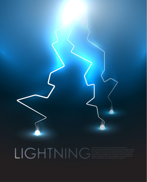 Lightning background - Vector, Image