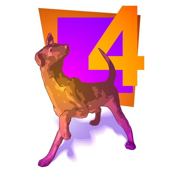 fun stylized dog - Vector, Image