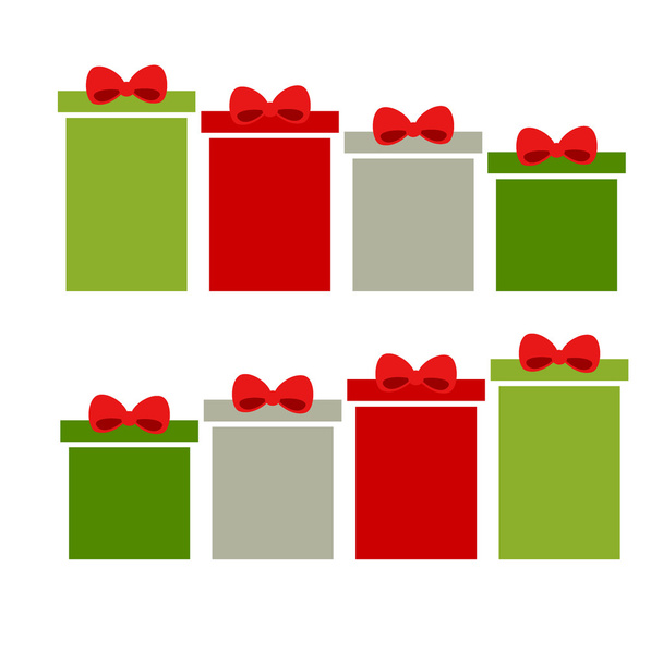 Christmas gift boxes set vector illustration - ベクター画像