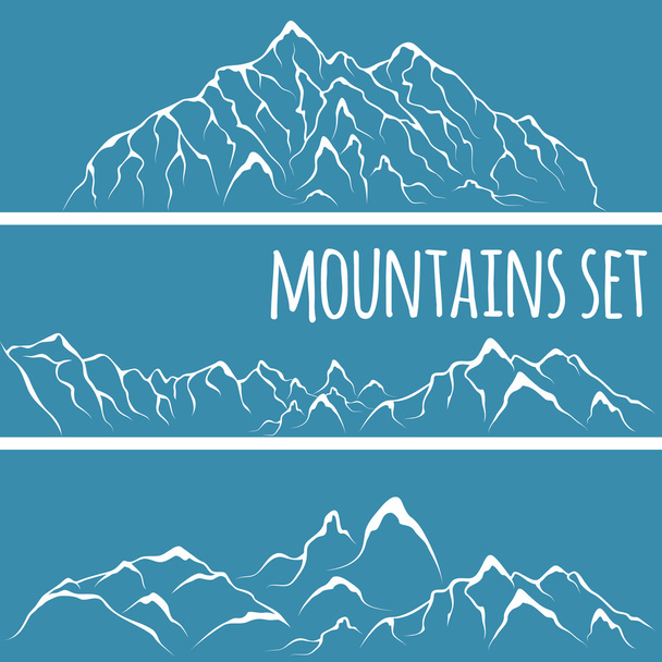 Bergketen Set - Vector, afbeelding