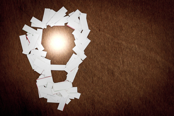 Idea concept, Little paper as a lamp. - Foto, Bild