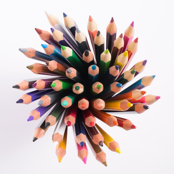 Colored wooden pencils - Photo, Image