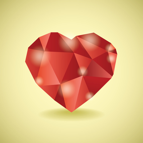 Abstract diamond heart - ベクター画像