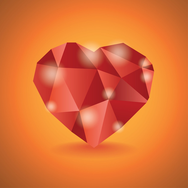 Absztrakt gyémánt szív - Vektor, kép