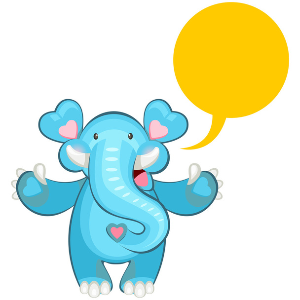 Elefante azul Acolhimento
 - Vetor, Imagem