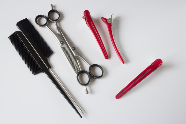 strumenti parrucchieri forbici pettine clip
 - Foto, immagini