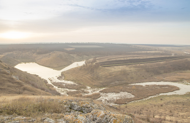 Small river and hills  - Fotografie, Obrázek