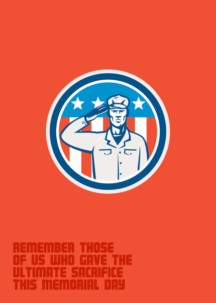  Memorial Day Tervehdys Card American Soldier Tervehdys Circle
 - Valokuva, kuva