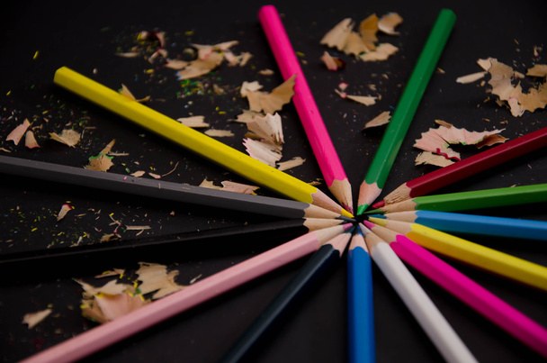 μολύβι να γράψω χρωματικά φόντα με dwaring - Φωτογραφία, εικόνα