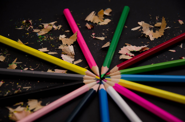 Bleistift schreiben Farbe zwergenhafte Hintergründe - Foto, Bild