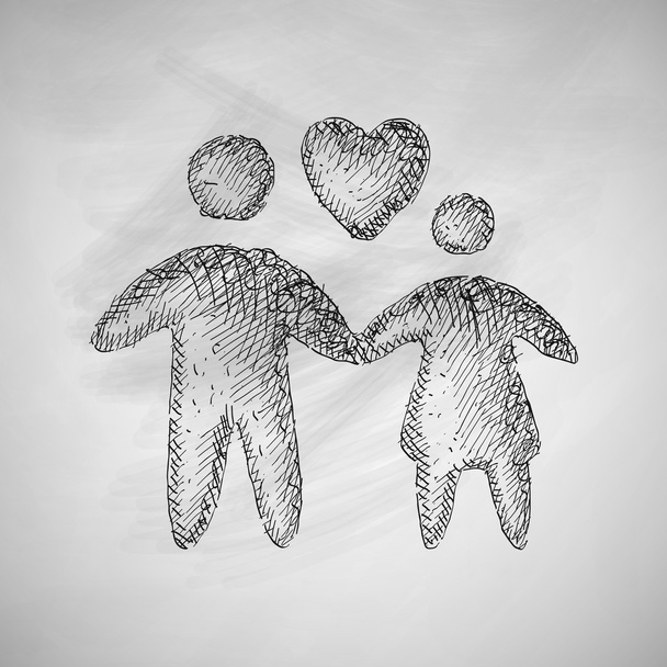 Icona di famiglia disegnata a mano
 - Vettoriali, immagini