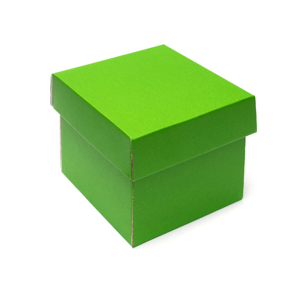 green cardboard box on a white background - Photo, Image