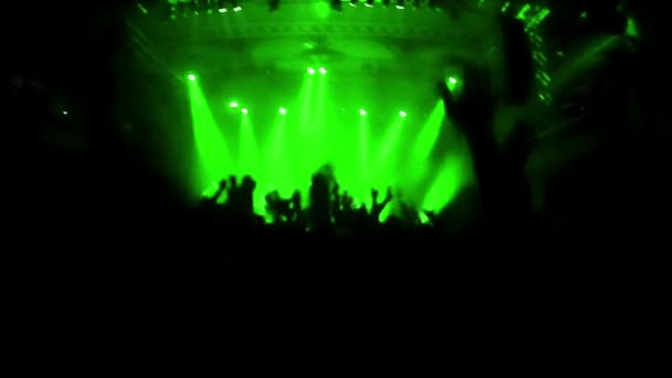 Multitud de fiesta en un concierto de rock
 - Imágenes, Vídeo