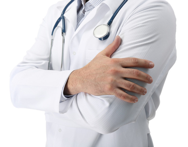 Doctor with crossed hands   - Фото, зображення