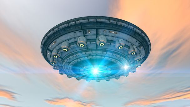3D futurystyczna Ufo - Zdjęcie, obraz