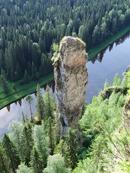 Usvinskie Poles. Rock Damn finger. Perm region. Russia. - Photo, Image