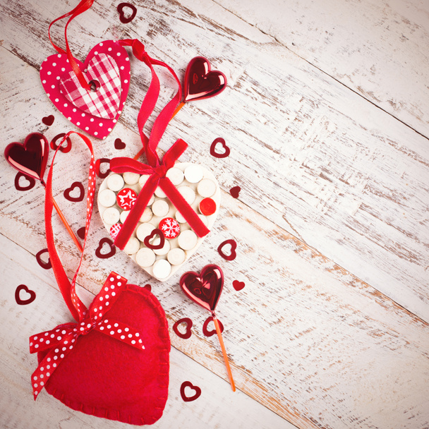 Valentijnsdag achtergrond met hart - Foto, afbeelding