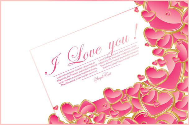 Cartão de Valentine abstrato com coração
 - Vetor, Imagem