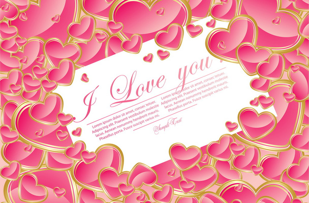 abstrakte Valentinskarte mit Herz - Vektor, Bild
