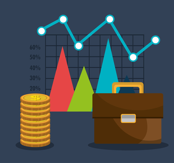 Financial market graphic - Vector, Image