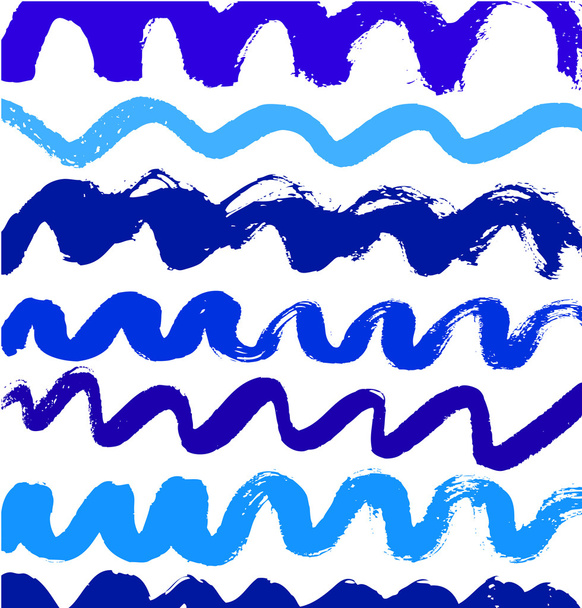 blue pattern with ink lines - Διάνυσμα, εικόνα