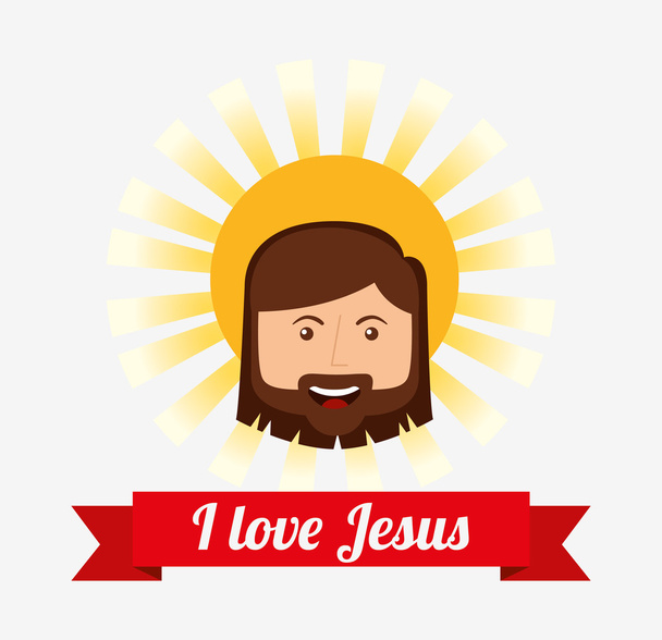 ich liebe Jesusdesign  - Vektor, Bild