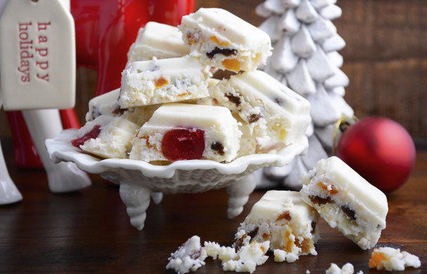 Traditional White Christmas candy.  - Photo, Image