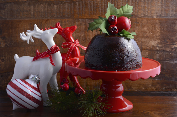 Tradycyjne Boże Narodzenie Plum Pudding - Zdjęcie, obraz