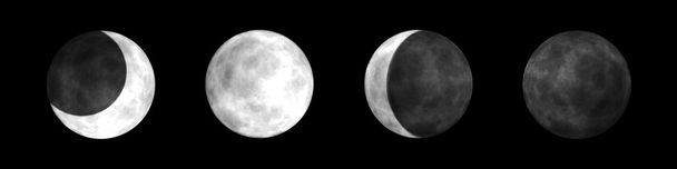 Φάσεις σελήνης - Φωτογραφία, εικόνα
