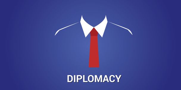 conceito de diplomacia com terno preto
 - Vetor, Imagem