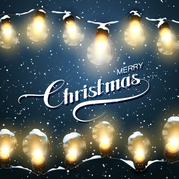 Christmas Lights. Vector Holiday Illustration - Vector, Image