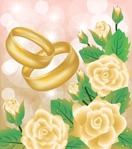 Wedding background, vector illustration - Vetor, Imagem