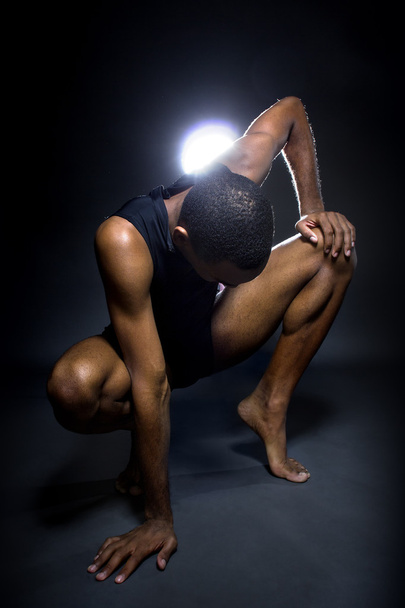 Black male dancer - Фото, изображение
