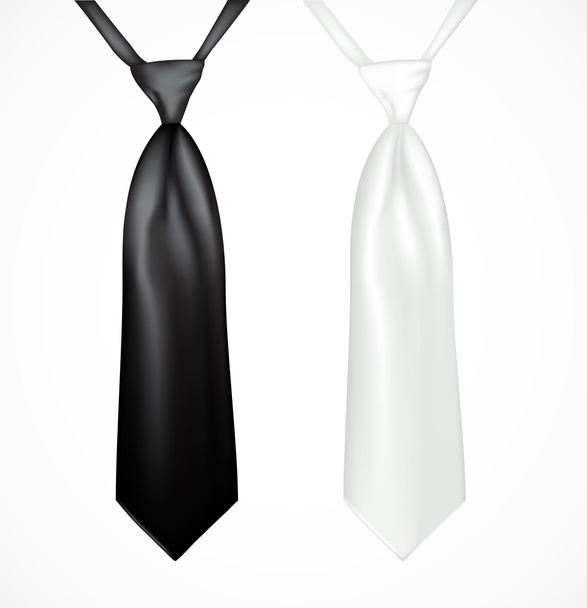 Black and white tie - Vector, Image