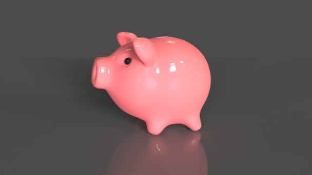 Rotation Piggy bank - Πλάνα, βίντεο