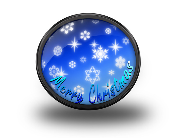 Merry Christmas glas knop met sneeuwvlok en ster - Foto, afbeelding