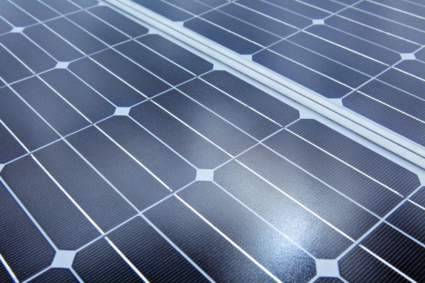 太陽電池パネルの太陽電池セル - 写真・画像