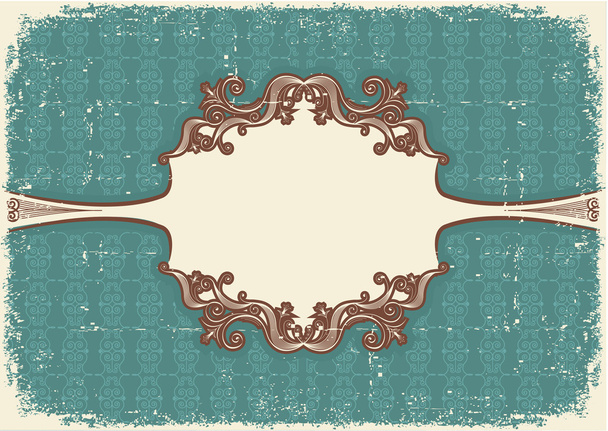 Abstract vintage frame with vignettes for text on old paper text - Vettoriali, immagini