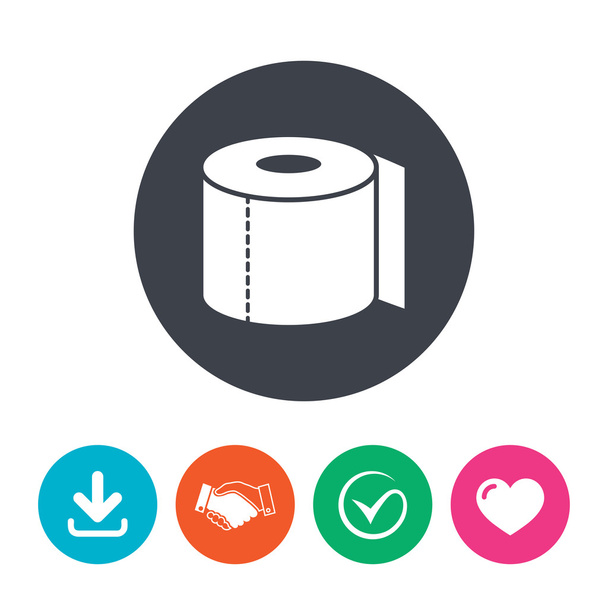 Toilet paper sign icon. - Vector, Image