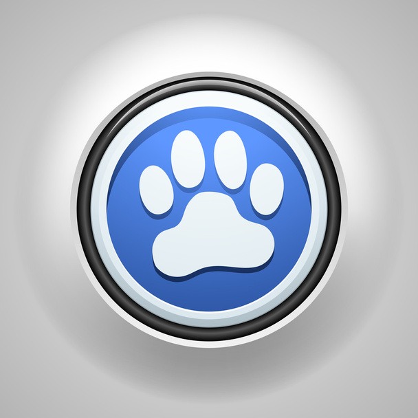 Paw Print button sign - Vector, Image