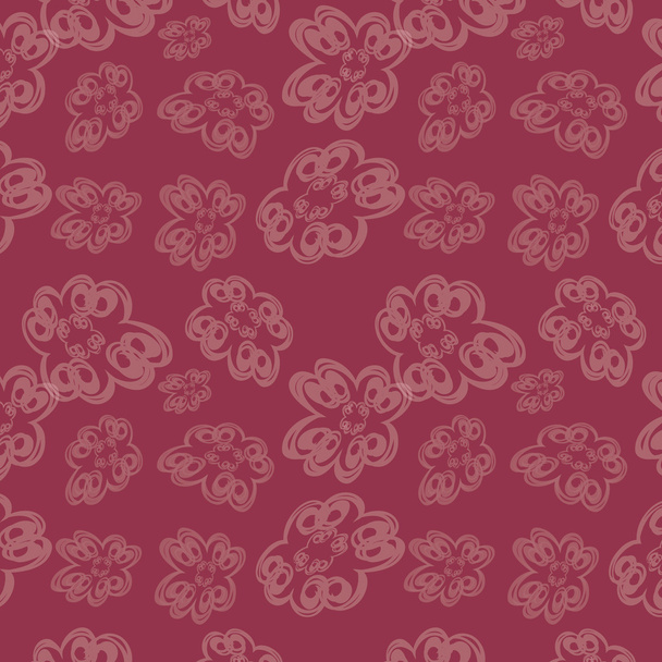 Seamless background with transparent flowers - Vector, Image