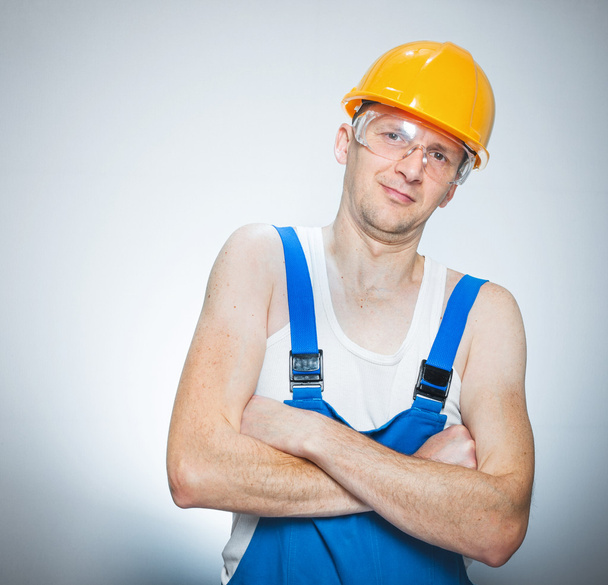 Funny manual worker - Фото, изображение