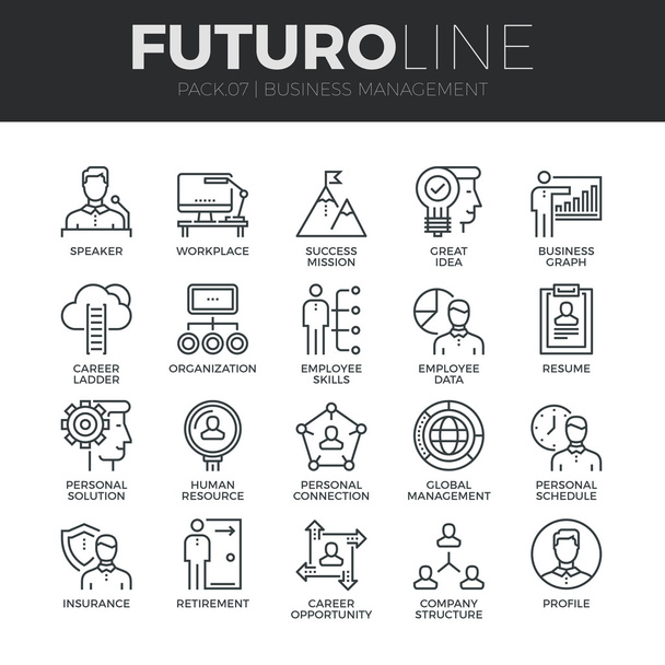 Business Management  Icons Set - Vector, Image