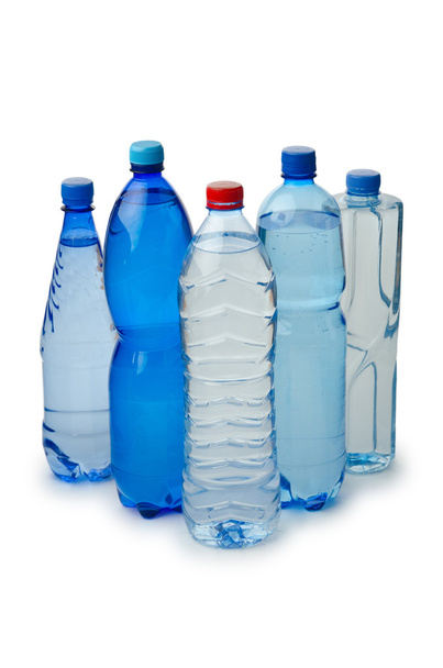 Drinking Water in bottles on white - Φωτογραφία, εικόνα